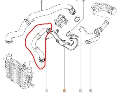 Автозапчастина б/у трубопровод турбокомпенсатора для renault clio iii dynamique посилання на oem iam 8200519298  