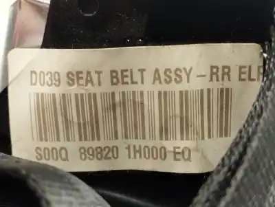Peça sobressalente para automóvel em segunda mão cinto de segurança traseiro direito por kia cee'd fastback (ed) 1.6 crdi 115 referências oem iam 898101h000