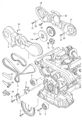 Peça sobressalente para automóvel em segunda mão tampa de distribuição por audi a6 berlina (4b2) 2.5 v6 24v tdi referências oem iam 059109133g