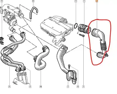 Pezzo di ricambio per auto di seconda mano tubo per renault scenic rx4 (ja0) 1.9 dci salomon riferimenti oem iam 8200082448  