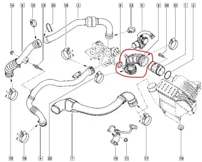 Автозапчастина б/у труба для RENAULT CLIO III Pack Authentique Посилання на OEM IAM 8200500383  