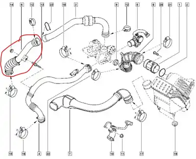 Автозапчасти б/у напорная труба турбонагнетателя за renault clio iii pack authentique ссылки oem iam 8200296596