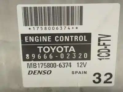 Second-hand car spare part ecu engine control for toyota corolla (e12) 2.0 d-4d linea sol berlina oem iam references 8966602320  