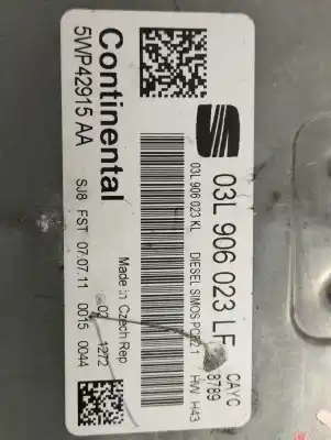 Tweedehands auto-onderdeel ecu motorcontroller voor seat leon (1p1) reference oem iam-referenties 03l906023lf  