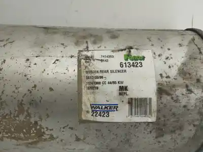 Second-hand car spare part rear exhaust pipe for citroen saxo 1.4 sx oem iam references 9809881680