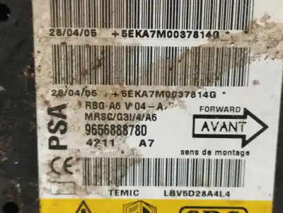 Peça sobressalente para automóvel em segunda mão centralina de airbag por citroen c2 furio referências oem iam 9656888780