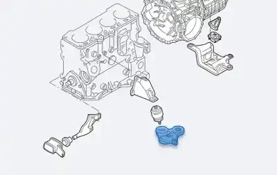 Pezzo di ricambio per auto di seconda mano Supporto Motore Destro per AUDI A6 BERLINA (4F2) 3.0 TDI Quattro (165kW) Riferimenti OEM IAM 4F0199352E  