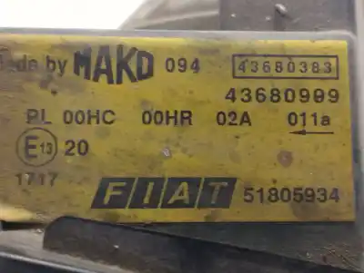 Piesă de schimb auto la mâna a doua far dreapta pentru fiat doblo monospace (119_, 223_) 1.3 jtd referințe oem iam 51805934  