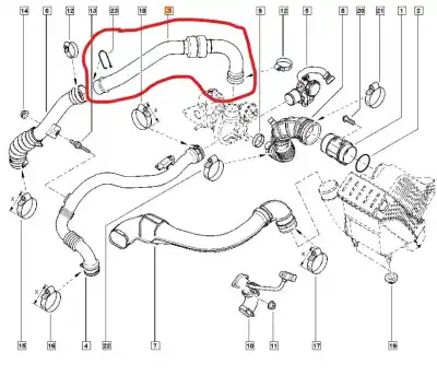Автозапчасти б/у напорная труба турбонагнетателя за renault clio iii pack authentique ссылки oem iam 8200296982