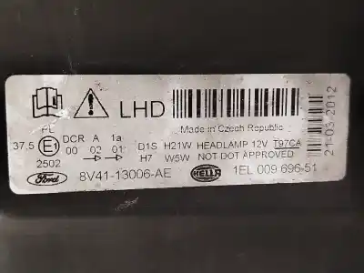 Second-hand car spare part left headlight for ford kuga (cbv) titanium oem iam references 1590743  