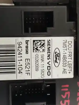 Second-hand car spare part left front window motor for ford kuga (cbv) titanium oem iam references 7m5t14b533ae  