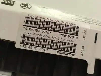 Peça sobressalente para automóvel em segunda mão airbag dianteiro direito por seat leon (1p1) reference referências oem iam 1p0880204c  