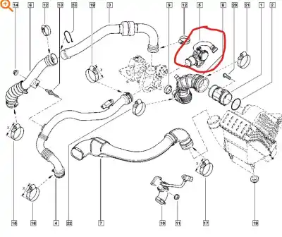 Pezzo di ricambio per auto di seconda mano Tubo per RENAULT CLIO III Pack Authentique Riferimenti OEM IAM 8200323338  
