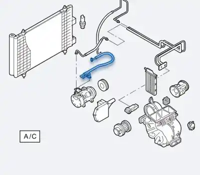 Pièce détachée automobile d'occasion TUYAUX DE CLIMATISATION pour CITROEN XSARA PICASSO (N68) 1.6 HDi Références OEM IAM 6460KJ  