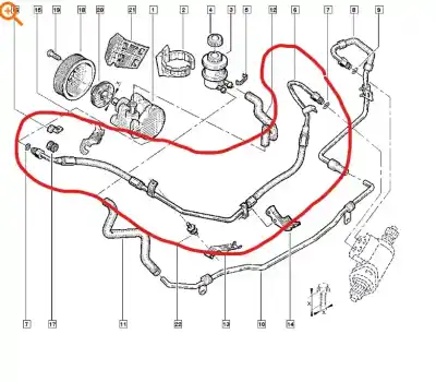 Second-hand car spare part POWER STEERING PRESSURE PIPE for RENAULT SCENIC RX4 (JA0) 1.9 dCi Salomon OEM IAM references 7700426479  