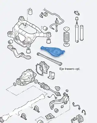 Pièce détachée automobile d'occasion bras de suspension inferieur droit arriere pour bmw serie 3 berlina (e46) 316i références oem iam 33326781626