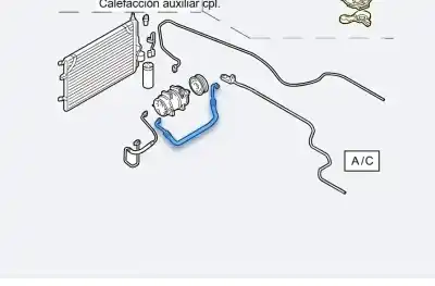 Second-hand car spare part air conditioning pipes for volvo s60 berlina d5 oem iam references 8687574