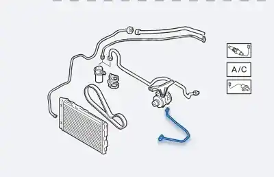Peça sobressalente para automóvel em segunda mão Tubos De Ar Condicionado por AUDI A4 B6 AVANT (8E5) 3.0 Referências OEM IAM 8E0260701AS  