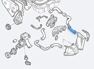 Pièce détachée automobile d'occasion tuyau de pression du turbo pour audi a4 berlina (b5) 1.9 tdi références oem iam 058145856a