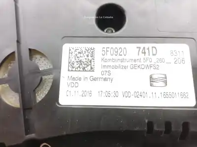Second-hand car spare part dashboard for seat leon (5f1) 2.0 tdi oem iam references 5f0920741d  