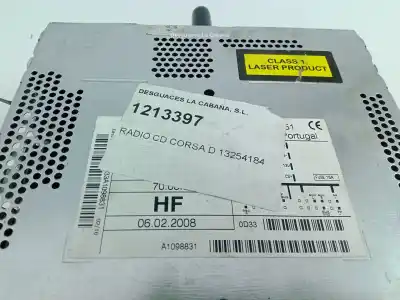 Second-hand car spare part audio system / radio cd for opel corsa e (x15) 1.0 (08 68) oem iam references   