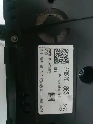 Second-hand car spare part dashboard for seat leon st (5f8) 1.2 tsi oem iam references 5f0920863  