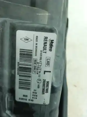 Pezzo di ricambio per auto di seconda mano faro anteriore sinistro per dacia dokker (0s_) 1.5 dci (kemw) gasóleo 2019 4p riferimenti oem iam 260607950r  