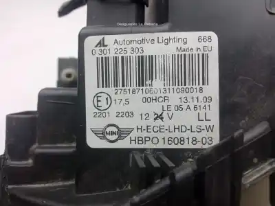 Peça sobressalente para automóvel em segunda mão farol / farolim esquerdo por mini mini (r56) cooper referências oem iam hbpo16081803  