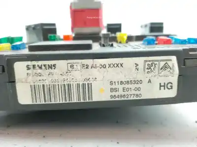 Second-hand car spare part fuse box unit for peugeot partner origin combispace (5f) 1.9 d oem iam references 9649627780  