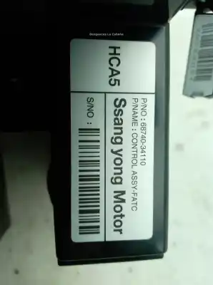 Pezzo di ricambio per auto di seconda mano controllo riscaldamento / aria condizionata per ssangyong korando (ck) 2.2 xdi riferimenti oem iam 6874034110  