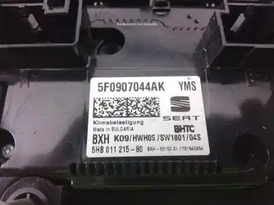 Second-hand car spare part heating / air conditioning control panel for seat ateca (kh7) 1.0 tsi oem iam references 5f0907044  