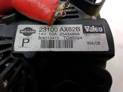 Peça sobressalente para automóvel em segunda mão alternador por nissan note (e11, ne11) 1.4 lpg referências oem iam   