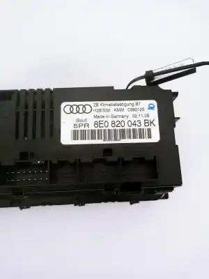 Peça sobressalente para automóvel em segunda mão comando de sofagem (chauffage / ar condicionado)  por audi a4 b7 (8ec) 2.0 tdi 16v referências oem iam 8e0820043bkr  