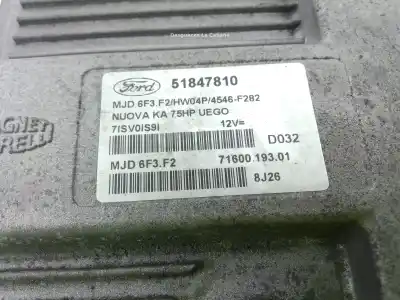 Peça sobressalente para automóvel em segunda mão centralina de motor uce por ford ka (ru8) 1.3 tdci referências oem iam 51847810  