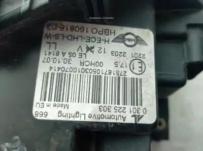 Second-hand car spare part left headlight for mini mini (r56) one oem iam references 16081803  