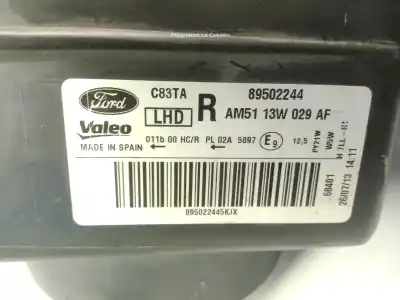 Second-hand car spare part right headlight for ford c-max ii dxa cb7, dxa ceu sinvalor oem iam references 89502244  