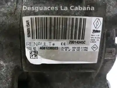 Pezzo di ricambio per auto di seconda mano compressore aria condizionata per dacia dokker 1.6 cat (bivalent. gasolina / gpl) riferimenti oem iam 926009154r  
