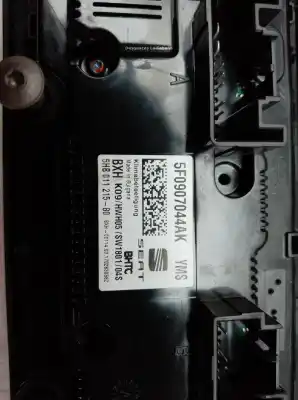 Peça sobressalente para automóvel em segunda mão comando de sofagem (chauffage / ar condicionado)  por seat ateca (kh7) 2.0 tdi referências oem iam 5f0907044ak  
