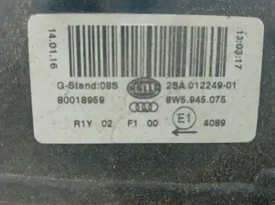 Автозапчастина б/у внутрішній лівий задній ліхар для audi a4 b9 (8w2, 8wc) 2.0 tdi quattro посилання на oem iam 8w5945075  
