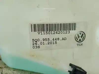 Second-hand car spare part windscreen washer bottle for seat leon (5f1) 1.2 tsi 86 cv / 63 kw oem iam references 5q0955448ad  