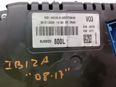 Pièce détachée automobile d'occasion compteur de vitesse tableau de bord pour seat 7540 cbza références oem iam   