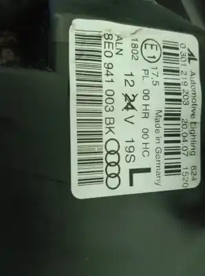 Second-hand car spare part left headlight for audi a4 b7 (8ec) 2.0 tdi 16v oem iam references 8e0941003bk  