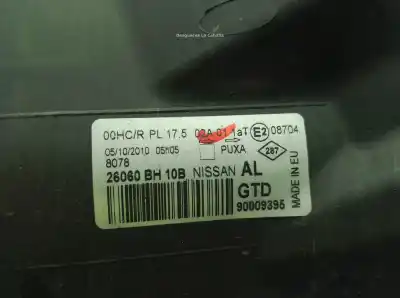 Second-hand car spare part left headlight for nissan note e11, ne11 1.4 oem iam references 26060bh10b  