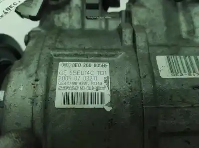 Peça sobressalente para automóvel em segunda mão compressor de ar condicionado a/a a/c por audi a4 b7 (8ec) 2.0 tdi 16v referências oem iam 8e0260805bj  