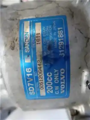 Second-hand car spare part air conditioning compressor for volvo s40 berlina 2.0 d oem iam references 0051206442  sae-j639