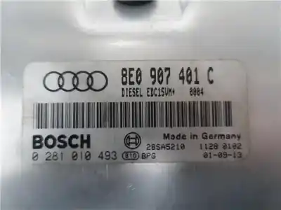 Second-hand car spare part ecu engine control for audi a4 berlina (8e) 2.5 v6 24v tdi oem iam references   0281010493