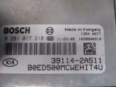 Peça sobressalente para automóvel em segunda mão centralina de motor uce por kia ceed (ed) 1.6 concept referências oem iam bosch/0281017218  
