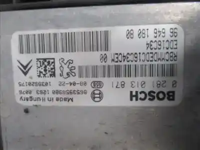 Second-hand car spare part ecu engine control for citroen berlingo multispace (b9) 1.6 hdi 75 16v oem iam references 0281013871  