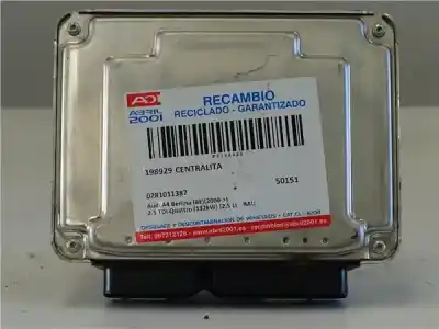 Peça sobressalente para automóvel em segunda mão centralina de motor uce por audi a4 berlina (8e) 2.5 tdi quattro (132kw) referências oem iam 