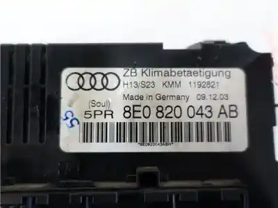Second-hand car spare part climate control for audi a4 avant (8e) 2.0 oem iam references 8e0820043-ab  